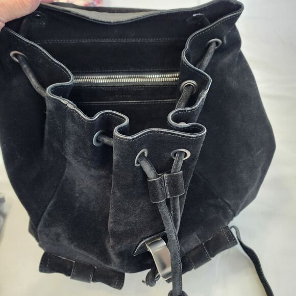 Proenza Schouler Black Suede Backpack Purse PS1 Large Made in Italy - Picture 3 of 16